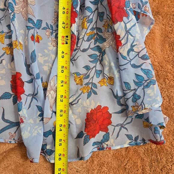 NWT Bardot Womens Floral High-Low Cold Shoulder Wrap Dress 4 Boho Cottagecore - Picture 12 of 12